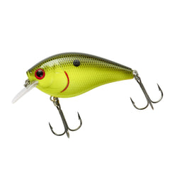 Booyah XCS2 Black Chartreuse lure side view highlighting silent action for shallow bass