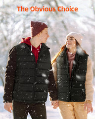 Bopoid heated vest back view highlighting broad core heating
