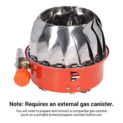 BORD ABSTRACT mini propane stove with electronic ignition for quick start.