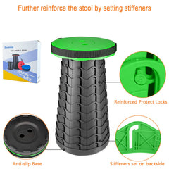 Boreeman folding stool open-close action demonstrates quick setup for picnics.