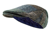 Borges & Scott Galway patchwork tweed cap front view for stylish warmth on cool days