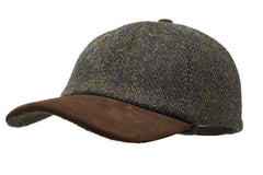 Borges & Scott Munro cap front view shows Harris Tweed for refined outdoor style