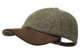 Borges and Scott Munro cap front view, Harris Tweed craftsmanship for outdoor wear
