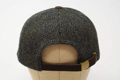 Munro in ivy green herringbone fabric detail for refined outdoors wear by Borges & Scott.