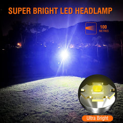 BORUIT headlamp four modes control for customizable brightness.