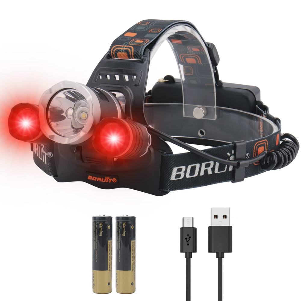 BORUIT RJ-3000 green-light version illuminates trails for night hikes