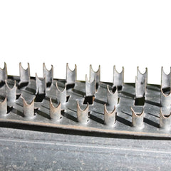 Boss Buck Shark Teeth strip on feeder leg deters hogs and raccoons, protecting your feed.