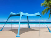 BOTINDO family beach tent 10x10ft pop-up setup offers quick shade for picnics.