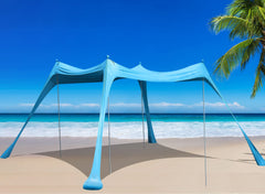 BOTINDO family beach tent 10x10ft pop-up setup offers quick shade for picnics.