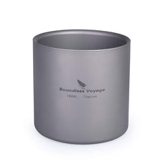 Boundless Voyage 3-in-1 titanium cup assembled, nestable for compact storage.