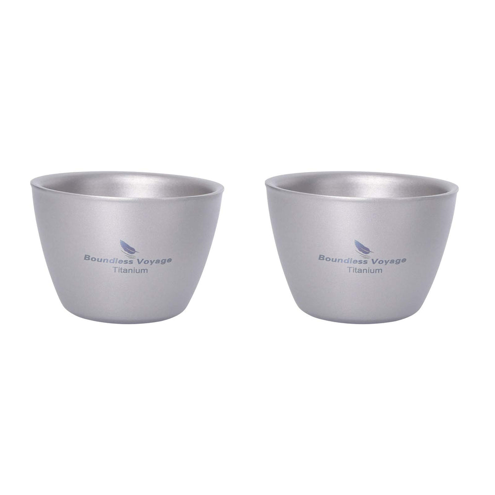 Boundless Voyage 40ml titanium camping cup, compact design for portable use