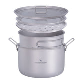 Boundless Voyage titanium pot with wide opening for easy outdoor cooking.