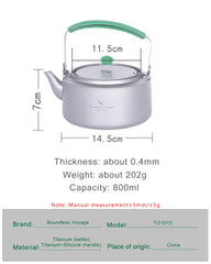 Boundless Voyage folding-handle kettle enables safe, comfortable pouring outdoors.