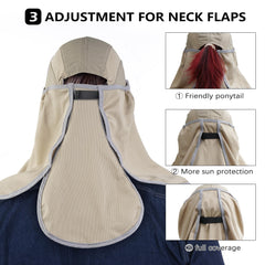 Boundless Voyage removable neck flap for adaptable sun protection outdoors.