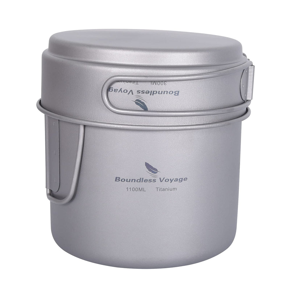 Boundless Voyage Ti2053C pot for outdoor cooking with 1100ml capacity