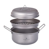 Boundless Voyage Ti2058C pot shows lightweight titanium design suitable for outdoor cooking.
