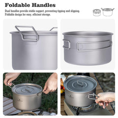 Boundless Voyage Ti2109C large pot open for family meals outdoors.