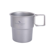 Boundless Voyage Ti3050D cup top view shows compact titanium build for outdoor use.