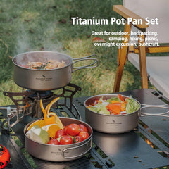 Boundless Voyage 700ml titanium pot with ample capacity for soups.