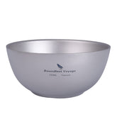Boundless Voyage 250ml titanium bowl, compact for kids' meals on the go.