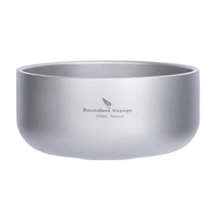 Boundless Voyage titanium bowl top view shows a compact, lightweight outdoor dish.