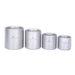 Boundless Voyage titanium cup 120ml, ultra-light for travel and outdoor coffee.