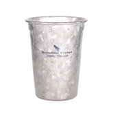 Boundless Voyage titanium cup side view highlighting lightweight, rust-resistant outdoor use
