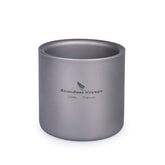 Boundless Voyage titanium cup outer view with double-walled insulation.