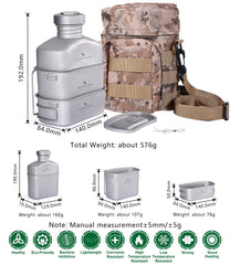 Boundless Voyage titanium cups set for compact cooking and drinking on trails.