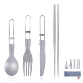 Boundless Voyage titanium cutlery folded compact for backpacking meals
