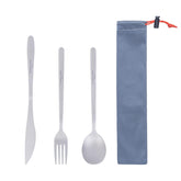 Boundless Voyage titanium cutlery knife in compact travel set for outdoor meals