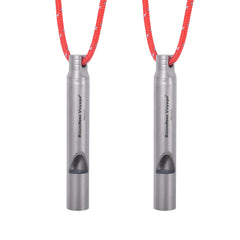 Boundless Voyage titanium emergency whistle two-pack for reliable outdoor signaling