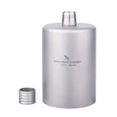 Boundless Voyage titanium flask compact design fits in your hand and travels easily.