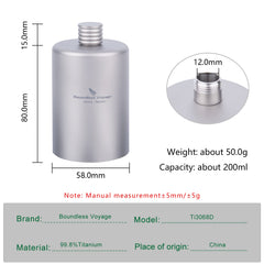 Boundless Voyage flask with threaded mouth offers reliable seal for leak-resistant transport.