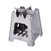 Boundless Voyage titanium folding stove open for lightweight backpacking setup.