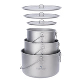 Boundless Voyage titanium hanging pot 1300ml for lightweight meals outdoors.