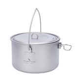 Boundless Voyage titanium hanging pot top view highlights ultralight portability
