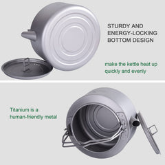 Boundless Voyage titanium kettle anti-scalding cloth sleeve for easy lifting.