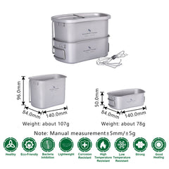 Boundless Voyage Ti15158C lid securely seals food during camping.