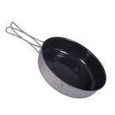 Boundless Voyage titanium non-stick frying pan 7in size for lightweight camping cooking.