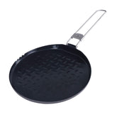 Boundless Voyage titanium non-stick pan with folding handle for portable outdoor cooking