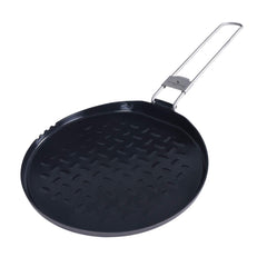 Boundless Voyage titanium non-stick pan with folding handle for portable outdoor cooking