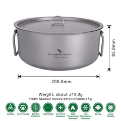 Boundless Voyage 2L pot featuring folding handle for easy packing.