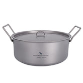 Boundless Voyage titanium pot 2L with lid for compact camping cooking.