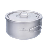 Boundless Voyage titanium pot with 145mm outer diameter for trail cooking.