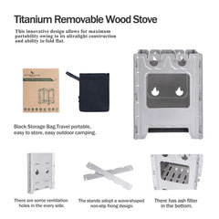 Boundless Voyage titanium stove with ultralight design for easy travel.