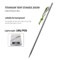 Boundless Voyage titanium tent pegs provide wind-resistance for steadier shelter.