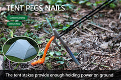 Boundless Voyage titanium tent stake 6-pack offers reliable backups for trips.