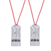 Boundless Voyage titanium whistle 3-hole; crisp 120dB signal for emergencies.