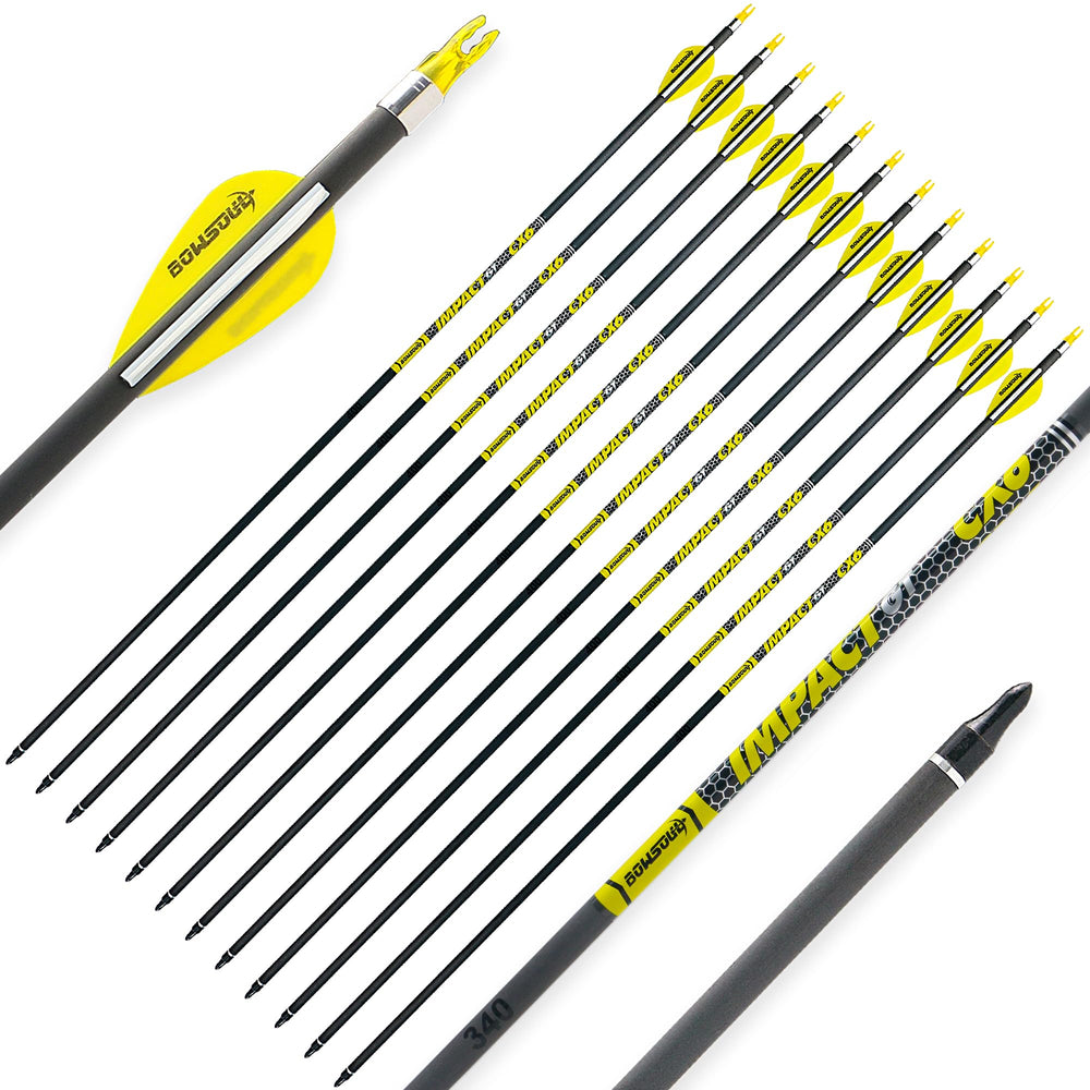 BOWSOUL carbon arrow 30-inch full-length shaft for precise flight in target practice.